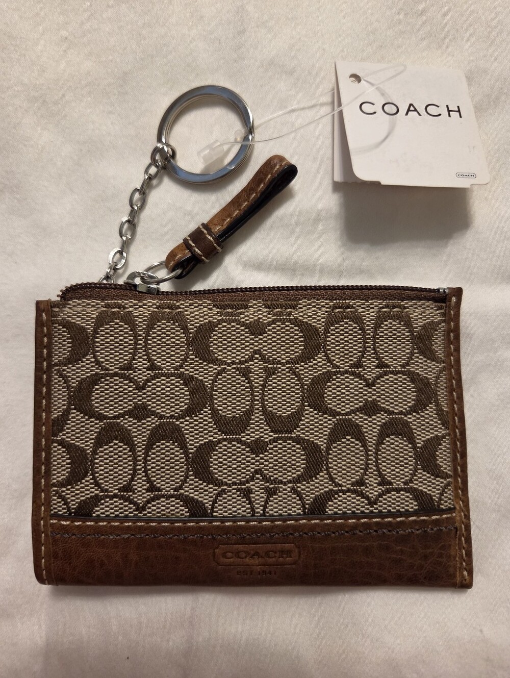 NWT Coach Signature Mini Skinny ID Case